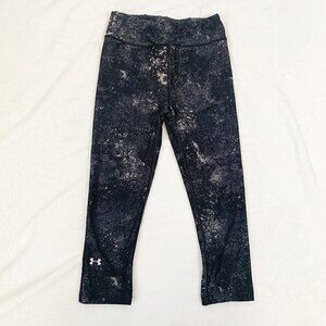 5/$25 Under Armour heat gear compression outer space crop length yoga leggings